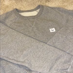 Acne Studios XS Gray College Face Crewneck